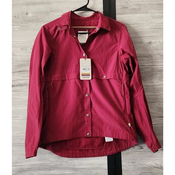 Fjallraven x Specialized Riders Wind Jacket Women's XS Pomegranate Red NWT $179 - Picture 3 of 9